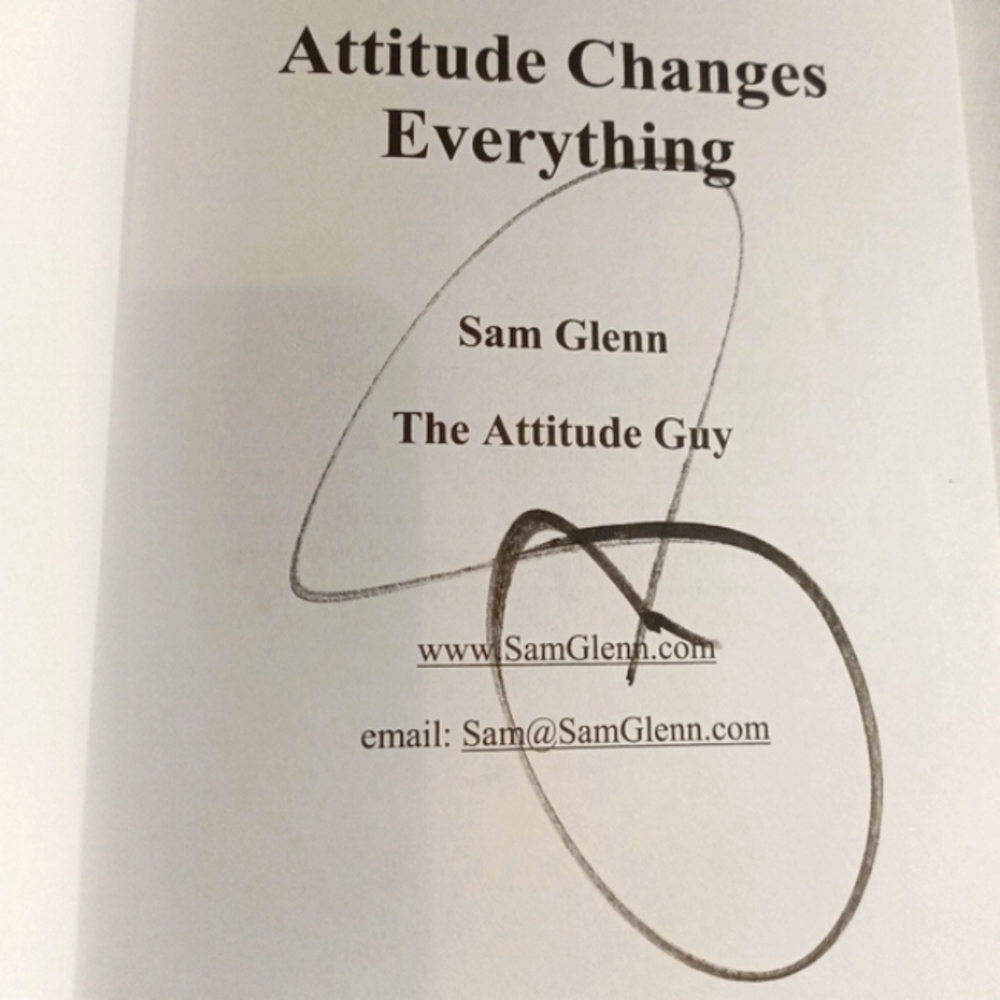 Author Signed Book Attitude Changes Everything